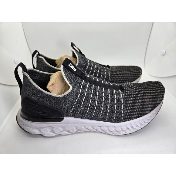 Nike React Phantom Run Flyknit 2 Shoes Mens 10.5 Black Running Athletic Sneakers - Picture 1 of 9